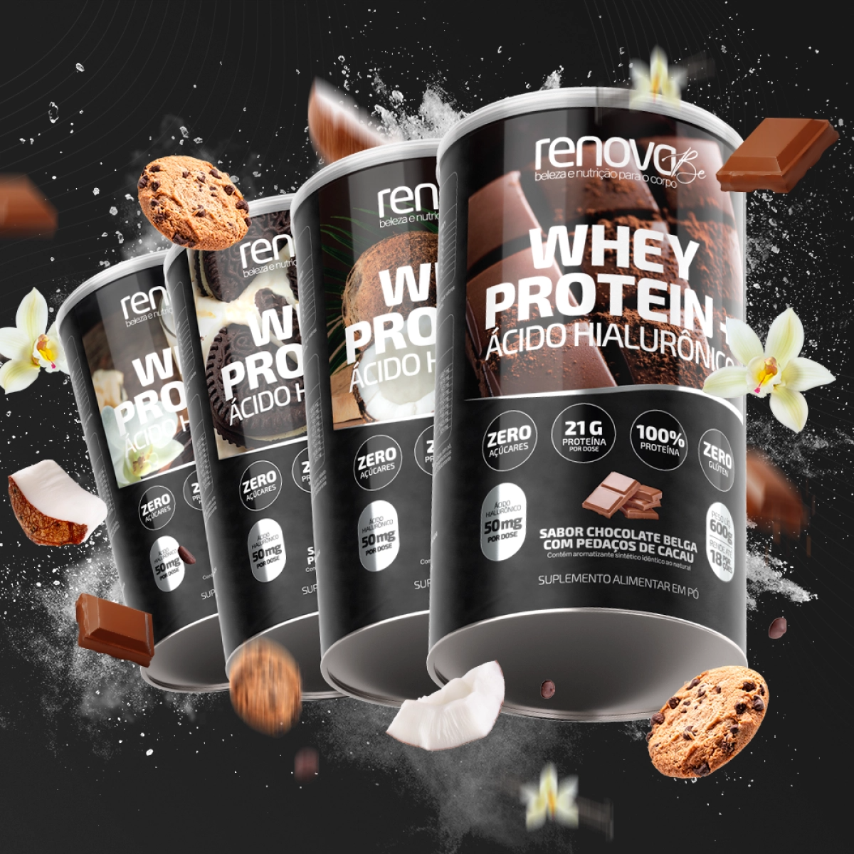 4 Whey Protein com Ácido Hialurônico