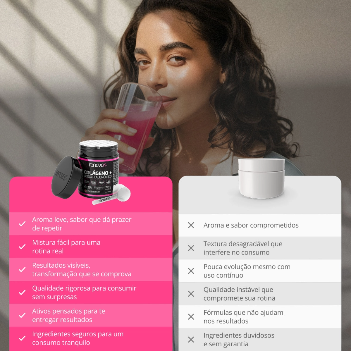 6 Colágenos Verisol® + 1 Resveratrol + 1 Retinol + 4x Firmador Instantâneo