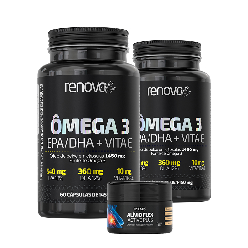 2 Ômega 3 + 1 Balm de Dores