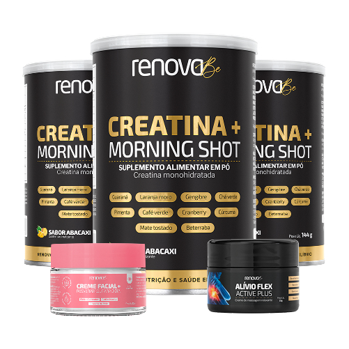 3 Creatinas + 1 Resveratrol + 1 Balm de Dores