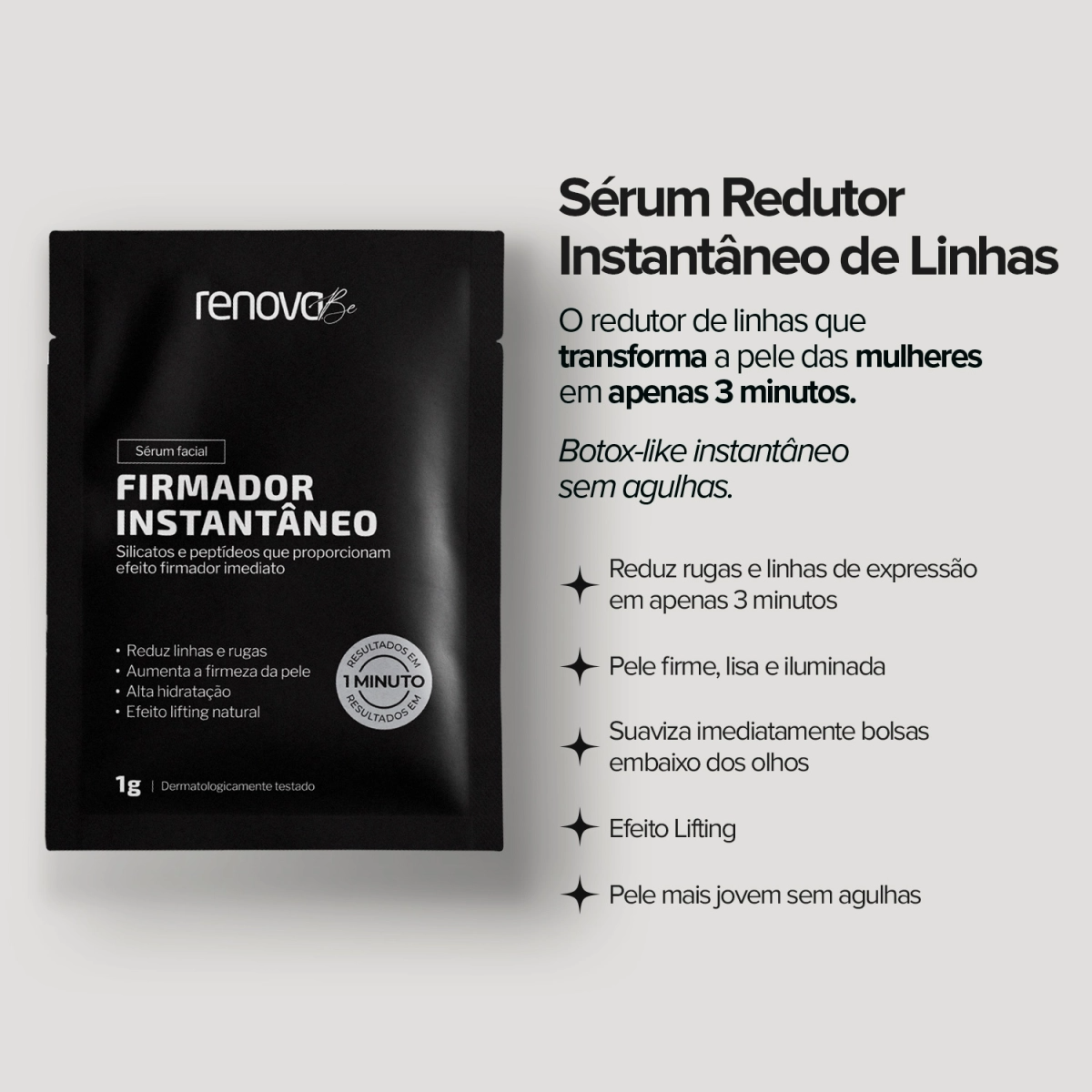 3 Colágenos Verisol® + 1 Retinol + 1 Resveratrol + 4x Firmador Instantâneo